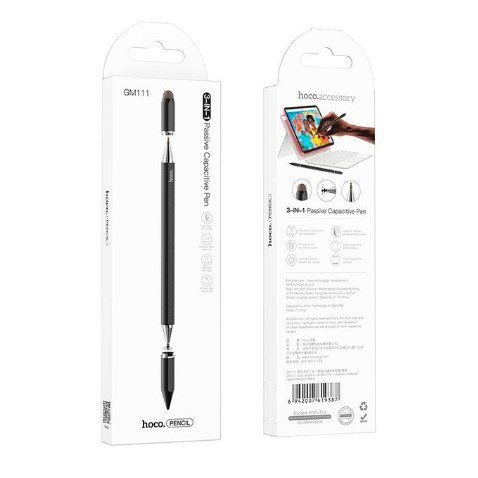 Стілус HOCO GM111 3в1 універсальний, чорний