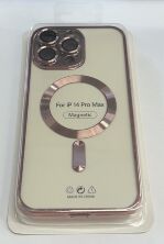 Case Magsafe With Frame for Apple Iphone 14 ProMax Rose Gold