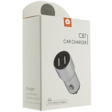 Автомобільний зарядний пристрій WUW C87 2USB 2.1A FAST CHARGING METAL СТАЛЬНИЙ (120)