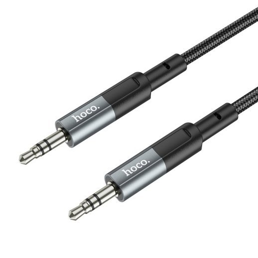 Кабель AUX HOCO UPA23 2 pin (1М) (черный)