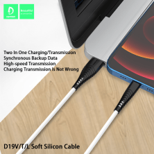 Кабель USB Denmen D19V SILICONE USB - micro USB (2.4A) 1 метр