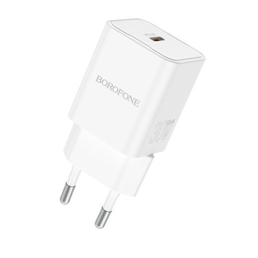 Мережевий зарядний пристрій BOROFONE BN13 PD 30W TYPE-C бiлий