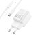 Мережевий зарядний пристрій HOCO C147A TYPE-C PD 20W / USB QC3.0 + кабель TYPE-C - LIGHTNING, БІЛИЙ