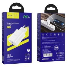 Мережевий зарядний пристрій HOCO N14 PD 20W TYPE-C бiлий