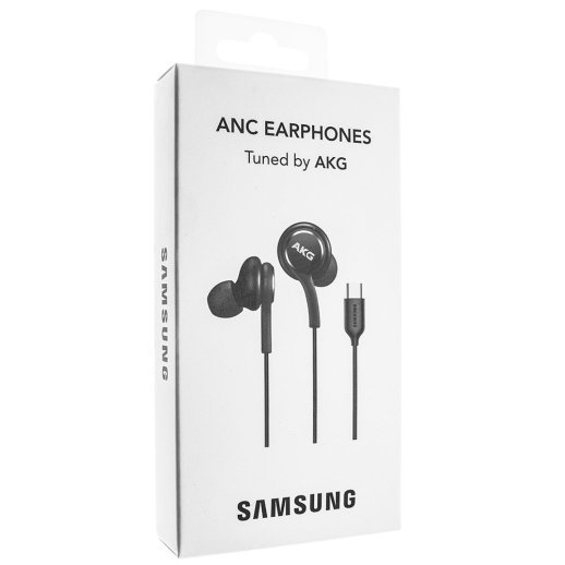 Дротова гарнітура Samsung original N20 Type-C ANC Earphones by AKG EO-IC100BBEGWW, з тканинним обплетенням, чорний