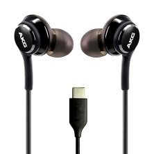Дротова гарнітура Samsung original N20 Type-C ANC Earphones by AKG EO-IC100BBEGWW, з тканинним обплетенням, чорний
