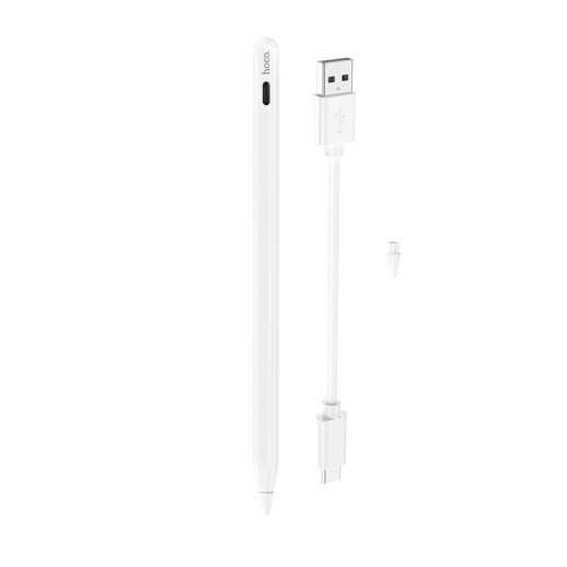 Стилус HOCO GM112 Intelligent anti-lost active capacitive pen с дисплеем (для планшета), білий