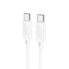 USB-C кабель HOCO X88 60W Type-C - Type-C 1 MЕТР БIЛИЙ