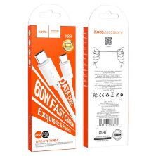 USB-C кабель HOCO X88 60W Type-C - Type-C 1 MЕТР БIЛИЙ