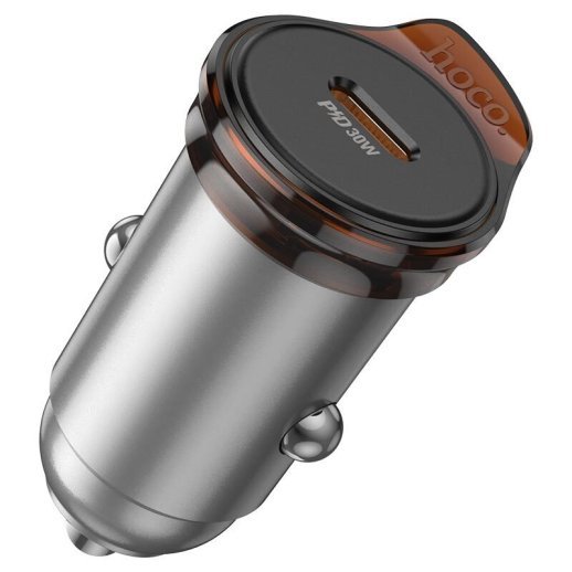 Автомобільний зарядний пристрій HOCO NZ16 PD 30W Type-C, сірий