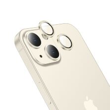 Скло для камери HOCO V13 APPLE iPhone 15 | iPhone 15 PLUS, light yellow