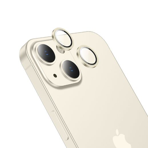 Скло для камери HOCO V13 APPLE iPhone 15 | iPhone 15 PLUS, light yellow
