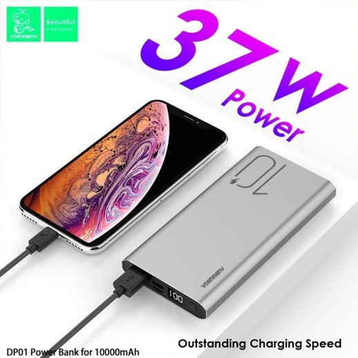 POWERBANK DENMEN DP01 10000mAh СІРИЙ