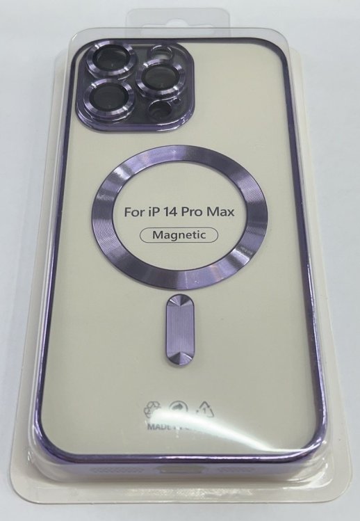Case Magsafe With Frame for Apple Iphone 14 ProMax Light Purple