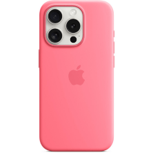 Silicone Case Original With MagSafe and Splash Apple iPhone 15 Pro Max Pink