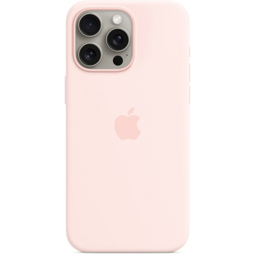 Silicone Case Original With MagSafe and Splash Apple iPhone 15 Pro Max Pink