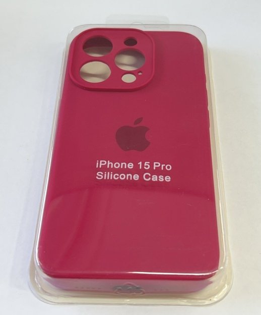 Чехол Silicone Case Copy Apple iPhone 15 Pro Square Maroon, 05
