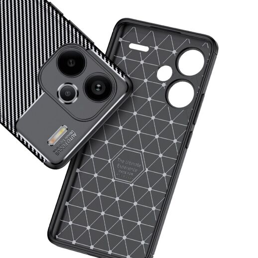 Накладка Tpu Carbon для Xiaomi Redmi Note 13 Pro Plus (5G) Black