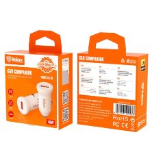 Автомобільний зарядний пристрій INKAX CA-03 1 USB | 18W | 3.6A QC3.0 + кабель Micro-USB