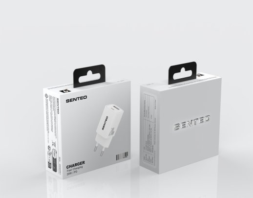 Сетевое Зарядное Устройство Senteo S-03 1USB-C+1USB-A PD 20W/18W QC3.0