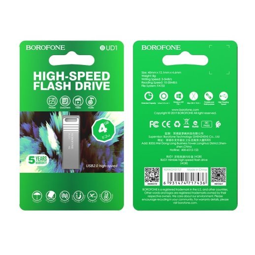 Флешка BOROFONE BUD1 4Gb