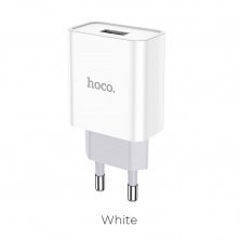 Мережевий зарядний пристрій HOCO C81A Asombroso USB 2.1A, без кабелю, білий