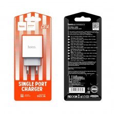 Мережевий зарядний пристрій HOCO C81A Asombroso USB 2.1A, без кабелю, білий