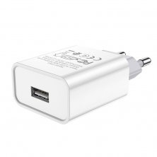 Мережевий зарядний пристрій HOCO C81A Asombroso USB 2.1A, без кабелю, білий