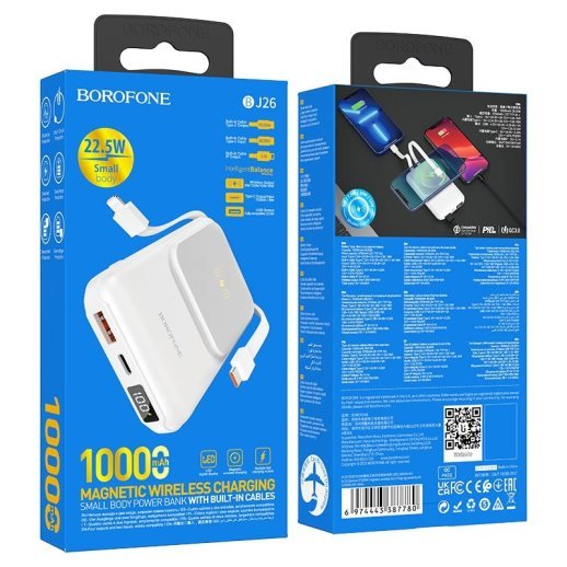 Power Bank Borofone BJ26 PD20W 10000mah БІЛИЙ
