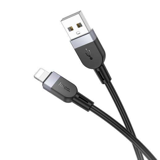 USB кабель HOCO X109 USB - Lightning SILICONE 2.4A 2 метри, чорний