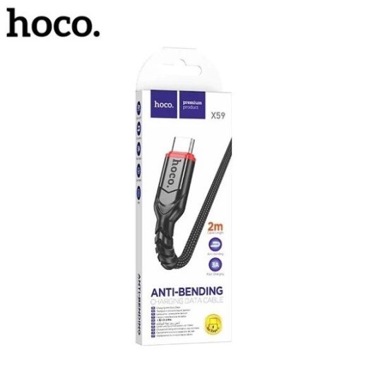 USB кабель HOCO X59 USB - Type-C 2 MЕТРИ ЧОРНИЙ