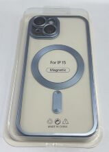 Case Magsafe With Frame Matte for Apple Iphone 15 Light Blue