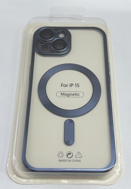 Case Magsafe With Frame Matte for Apple Iphone 15 Light Blue