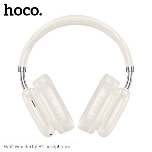 Бездротові повнорозмірні навушники HOCO W52, milky white