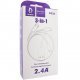 Кабель USB Denmen D22E 3В1 USB - Lightning/Micro/Type-C (2,4A)