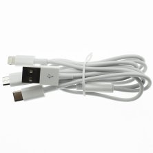 Кабель USB Denmen D22E 3В1 USB - Lightning/Micro/Type-C (2,4A)