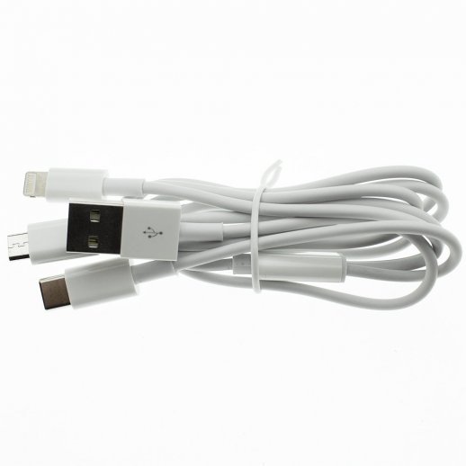 Кабель USB Denmen D22E 3В1 USB - Lightning/Micro/Type-C (2,4A)