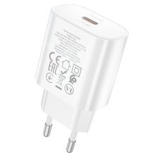 Мережевий зарядний пристрій HOCO N22 Jetta PD 25W TYPE-C бiлий