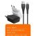 Мережевий зарядний пристрій WUW T73 18W USB QC3.0 + USB кабель USB - Type-C БІЛИЙ