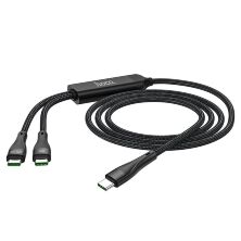 USB-C кабель HOCO U102 2в1 Type-C на 2 Type-C 1.5M чорний