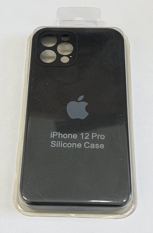 Чохол Silicone Case Copy Apple iPhone 12 Pro Square Black, 01