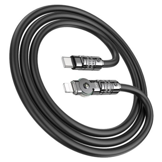 USB-C кабель HOCO U118 Type-C - Lightning ЧОРНИЙ