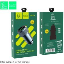 Автомобільний зарядний пристрій DENMEN DZ12 2.4A 2USB