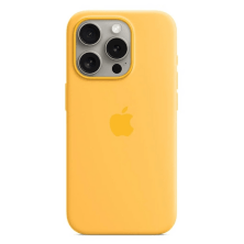 Silicone Case Original With MagSafe and Splash Apple iPhone 15 Pro Max Sunny Color