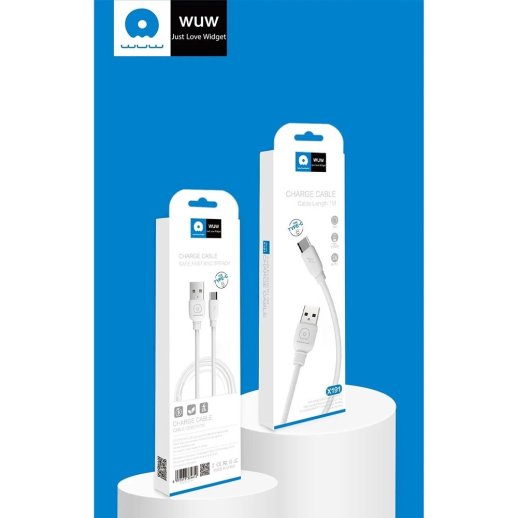Кабель USB WUW X191 USB - Type-C 2A БІЛИЙ (500)