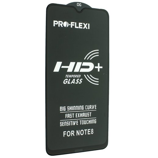 Захисне скло PRO-FLEXI HD+ XIAOMI Redmi Note 8 2021 ЧОРНИЙ