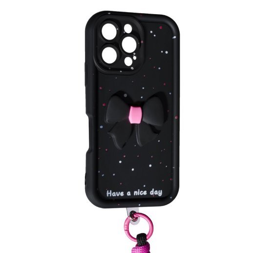 Накладка Lucky Bow Case для Apple iPhone 16 Pro Black