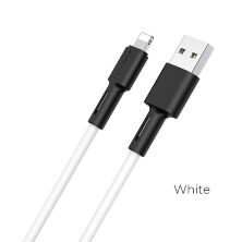 USB кабель BOROFONE BX31 Soft silicone charging data USB - Lightning, білий