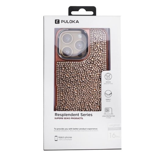 Накладка Puloka Diamonds для Apple iPhone 16 Pro Bronze