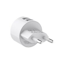 Мережевий зарядний пристрій BOROFONE BA23A Brilliant dual port charger(EU)